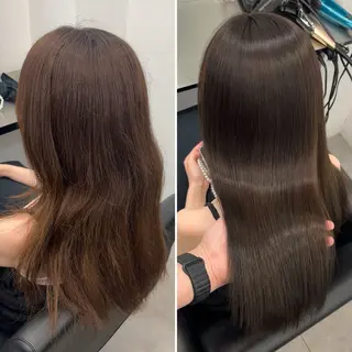 セミロング 髪質改善/縮毛矯正 梅田茶屋町/西尾祐作のヘアスタイル