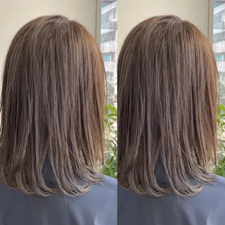 ミディアム カラー HAIR&MAKE.sia所属・心斎橋ボブ 好原良真のヘアスタイル