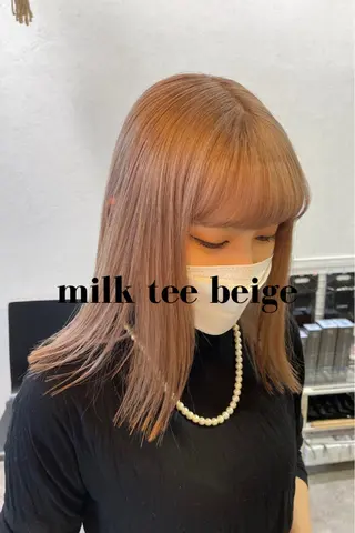 ミディアム カラー charm《銀座》 ヘアセット/縮毛矯正のヘアスタイル