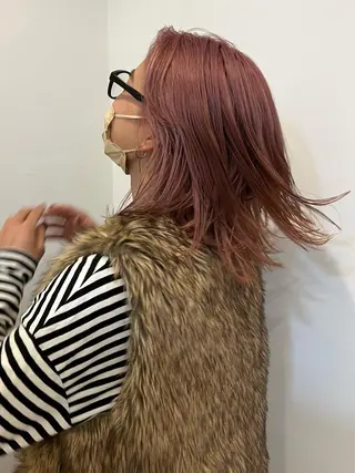 ミディアム カラー kakeru/ボブ パーマ/レイヤーのヘアスタイル