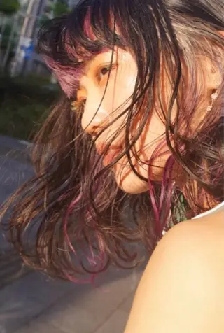 セミロング カラー パーマ 心斎橋 女性 スタイリスト  大阪のヘアスタイル