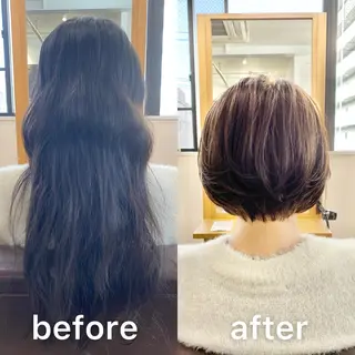 ショート カラー KIZU 髪質改善 オカルト怪談のヘアスタイル