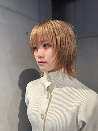 ショート カラー 似合わせウルフ/ レイヤー/山本祐輔のヘアスタイル