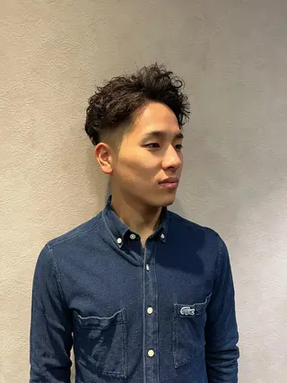 ショート パーマ メンズ BARBER SUGIYAMA所属・北千住理容室バーバー 小堀悠作のヘアスタイル