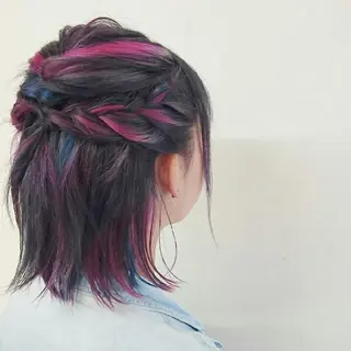 ショート カラー ヘアアレンジ 透明感ハイライト◎ 伊藤夏海のヘアスタイル