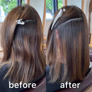 ミディアム パーマ KIZU 髪質改善 オカルト怪談のヘアスタイル