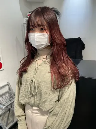 ロング カラー パーマ ヘアアレンジ メンズ キッズ ネイル マツエク・マツパ アイブロウ 艶ハイトーン/ヘア アレンジAYAKAのヘアスタイル