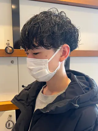 ミディアム パーマ メンズ タナカ マヤ/金沢八景のヘアスタイル