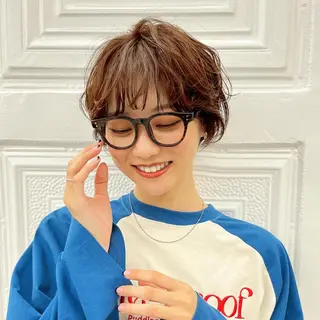 ショート カラー 🌱ボブ/レイヤー/ ベージュ/あやみ✨のヘアスタイル