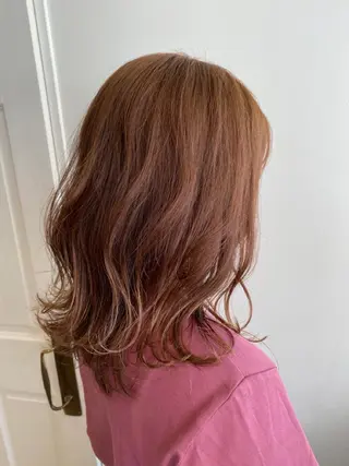 ミディアム カラー salowin渋谷kitaya park前所属・RIKA韓国ヘア/く びれヘア/上品カラーのヘアスタイル