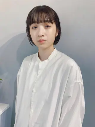 ショート カラー ボブパーマコテ巻き風 パーマNo1深江秀平のヘアスタイル