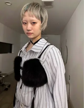 ショート カラー パーマ /レイヤー 榛地渉馬 /矢場町のヘアスタイル