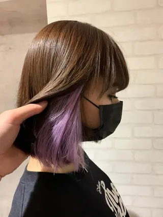 ミディアム カラー エクステ KAZUMAのヘアスタイル