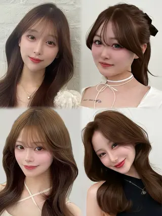 ロング カラー 韓国ヘア/レイヤー/ 顔まわり足立遥奈のヘアスタイル