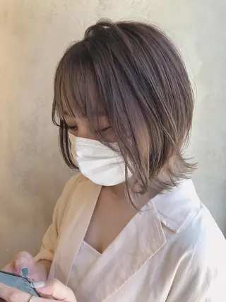 ショート カラー 梅田美容室 山崎海波のヘアスタイル
