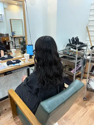 ロング パーマ little小倉所属・佐々木 力弥のヘアスタイル