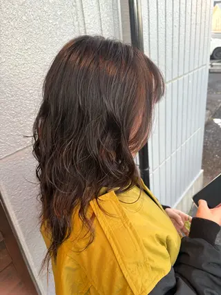 セミロング パーマ 高橋 知輝のヘアスタイル