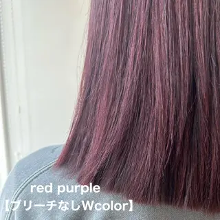 セミロング カラー 愛結 暖色カラー🎀🩰のヘアスタイル