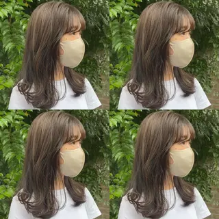 ミディアム カラー 大人可愛い透明感🌟 小顔・韓国髪🌟野中のヘアスタイル