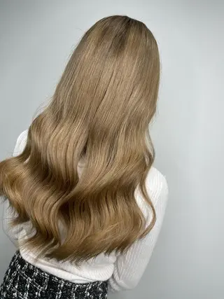 ロング カラー &chaLme   心斎橋所属・emi/髪質改善/ 韓国風/艶カラーのヘアスタイル