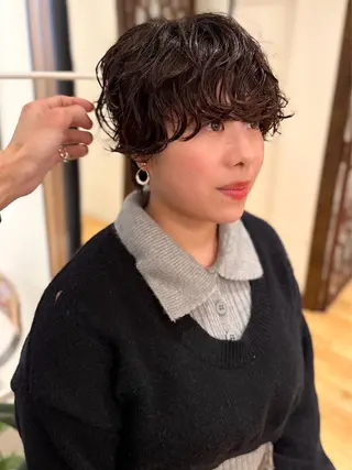 ショート LUAU HAKU所属・REN大阪梅田美容室 ショートパーマ特化のヘアスタイル
