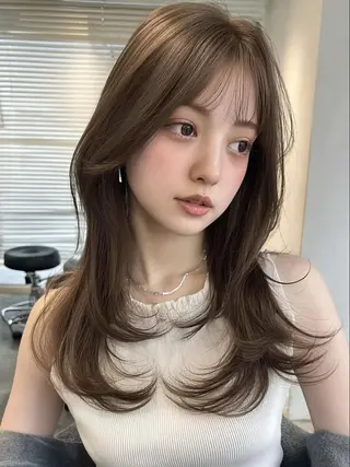 ミディアム 松井 美祐宇のヘアスタイル