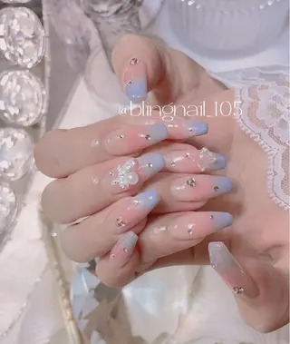 ネイル 23時まで❤︎韓国、 ワンホンネイルのネイルデザイン