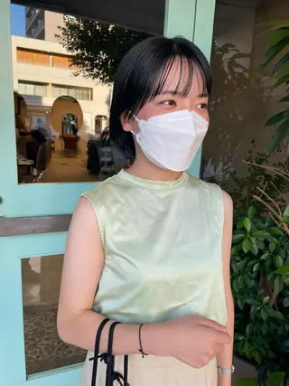 ショート カラー パーマ/レイヤー 岩山丈一郎のヘアスタイル