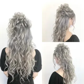 ロング カラー ヘアアレンジ メンズ キッズ ✨最強美容師✨ 💙にっしー西村💙のヘアスタイル