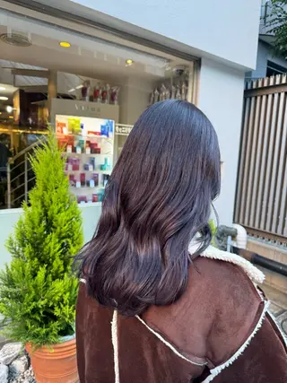 セミロング カラー 透明感カラー🌱 🍑天野琴音🍑のヘアスタイル