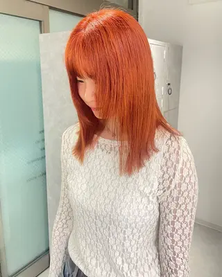 セミロング デザインパーマ/ 艶カラー/ボブのヘアスタイル