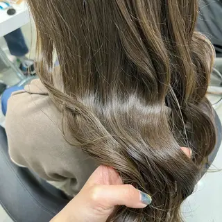 セミロング 【センターパート/ マッシュ】ryokaのヘアスタイル