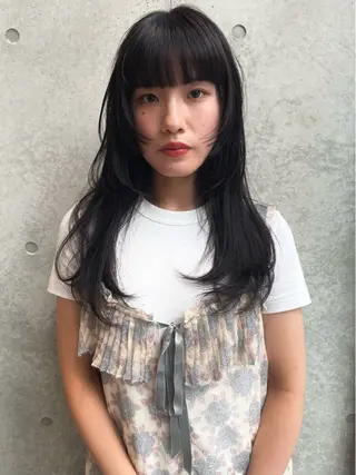 ロング カラー 似合わせ特化/レイヤ ーカット/mikuのヘアスタイル