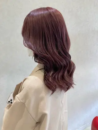 ミディアム カラー nono/パーマ /顔まわりカット🐈のヘアスタイル