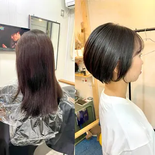 ショート カラー SUN GLOW サングロウ所属・水素トリートメント/ 髪質改善/ナカノメのヘアスタイル