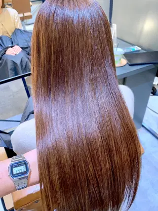 ロング 酸性ストレート/ブリ ーチなし/中村 匠のヘアスタイル