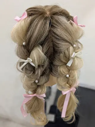 ロング ヘアアレンジ ヘアセット/中洲 Akaneのヘアスタイル