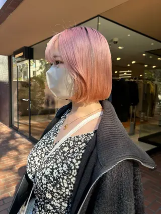 ミディアム カラー ハッシュカット/ MAYAのヘアスタイル