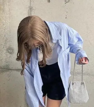 セミロング カラー Sherry大国町所属・Sherry大国町 HIKARUのヘアスタイル