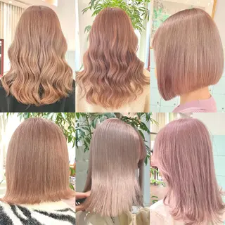 ミディアム カラー ヘアアレンジ 🧸ハイトーン🧸 ゆっきー🧸のヘアスタイル