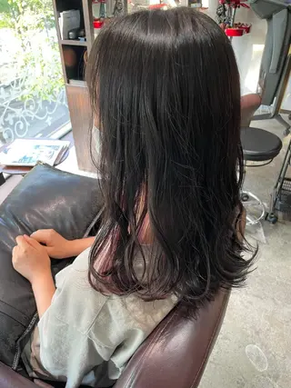 セミロング カラー 髪質改善美容室Lust所属・美容室Lust💚 嶋崎　鷹のヘアスタイル