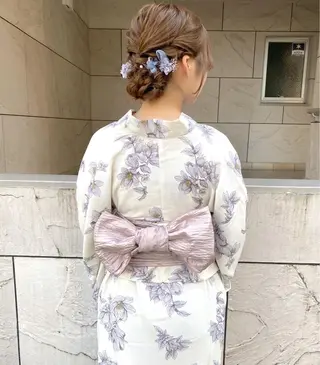 ヘアアレンジ mizuki/ピンク ベージュ.レイヤーのヘアスタイル