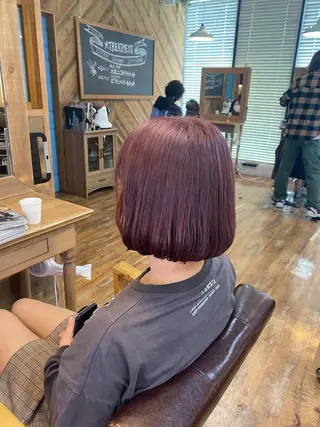 ショート カラー パーマ ヘアアレンジ re naのヘアスタイル
