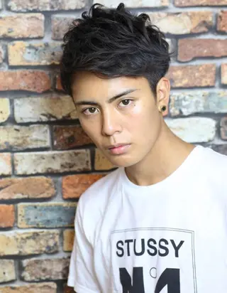 ショート パーマ メンズ Soleria /ソレリア所属・Soleria 田中慎一のヘアスタイル