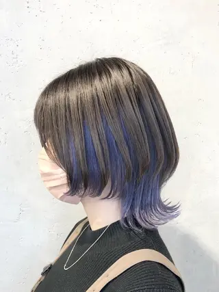 ショート カラー ヘアアレンジ ｲﾝﾅｰｶﾗｰ屋さん 🫧伊藤拓実のヘアスタイル