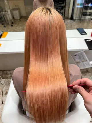 ロング 髪質改善/韓国ヘア/ 縮毛矯正/藤原のヘアスタイル