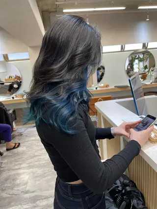 セミロング カラー ヘアアレンジ Peyp所属・早瀬 裕之のヘアスタイル