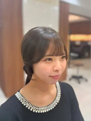 セミロング yuzua/オリーブ /透明感/レイヤーのヘアスタイル