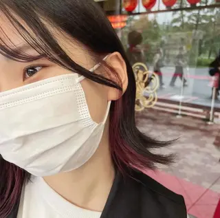 ミディアム カラー 一ノ谷 優妃のヘアスタイル