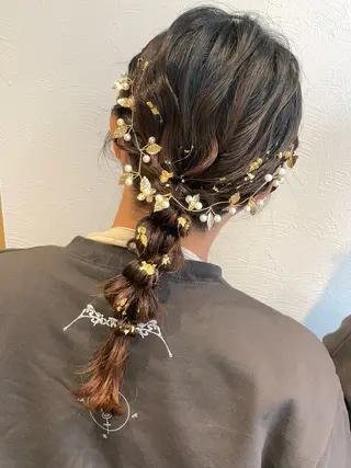 セミロング ヘアアレンジ GOTODAY SHAiRE SALON所属・札幌 ヘアアレンジ 🍎 タナカセリナのヘアスタイル